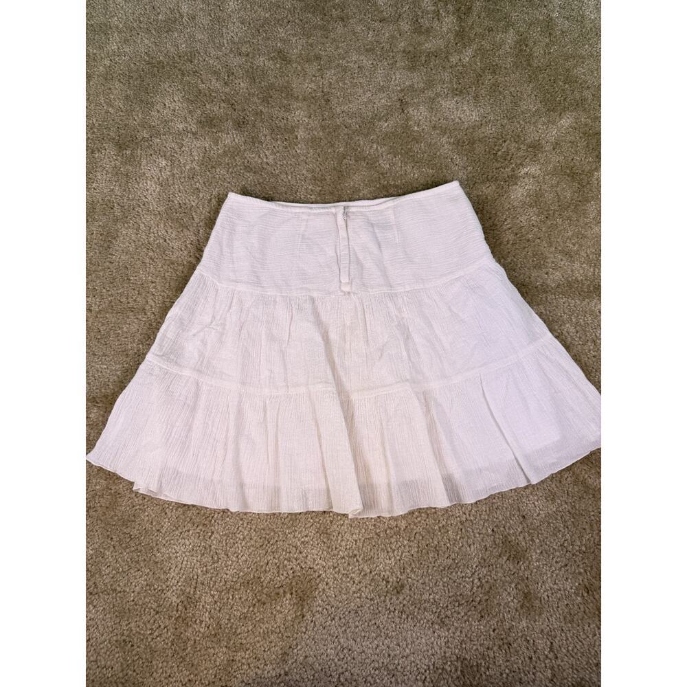 BCX Ladies White Layer Look Hi Lo Ruffle Skirt Size 5 Vintage C803